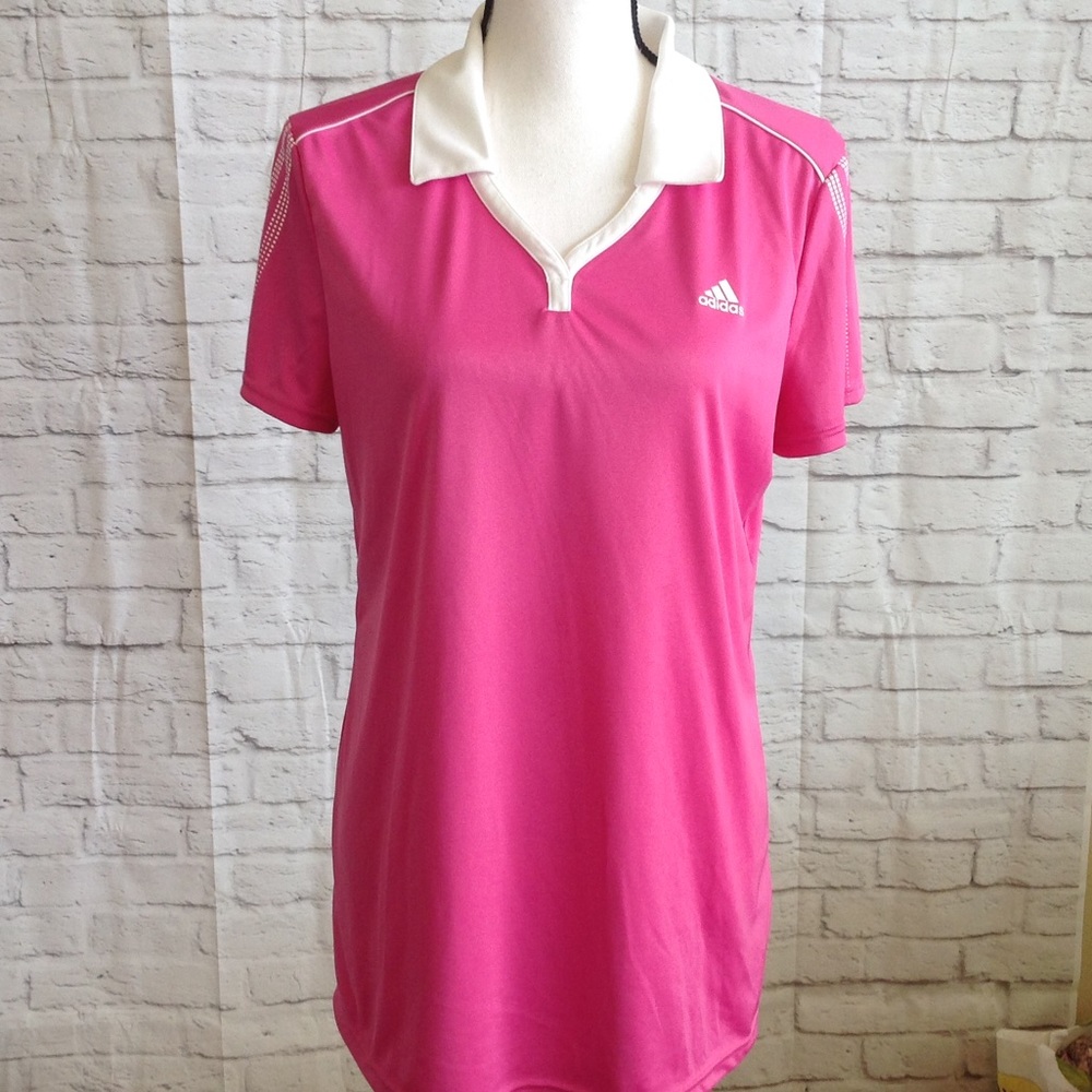 Adidas Response Polo Pink Soccer Style Shirt  XL